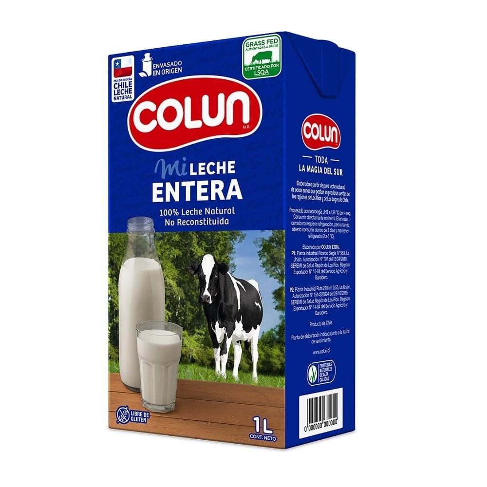 leche entera colun